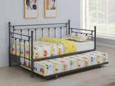 Nocus Metal  Daybed with Trundle Gunmetal